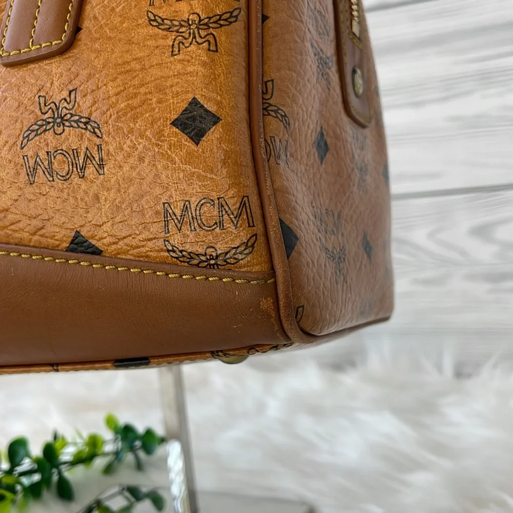 MCM Visetos‎ Boston Bag